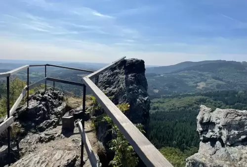 Zřícenina hradu Rabštejn v Jeseníkách - vyhlídka