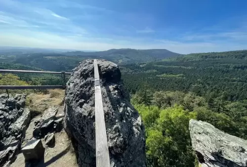 Zřícenina hradu Rabštejn v Jeseníkách - vyhlídka