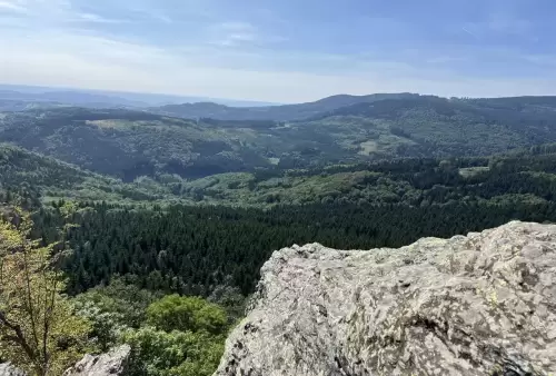 Zřícenina hradu Rabštejn v Jeseníkách - vyhlídka